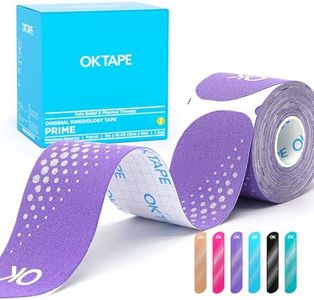 OK TAPE Synthetic Kinesiology Tape Precut Strips, Waterproof Kinesiology Athletic Tape for Joint & Muscle Support, Reflective and Durable K Tape, 2in×16.4ft Roll 20PCS | Purple
