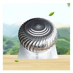 SHUDONGDEN Rotating Chimney Cowl,Rotating Ventilation Spinner, Stainless Steel Factory Roof Anti-Downdraught Chimney Cowl Cap Fits Most Standard Chimney Pots,200mm/7.87in