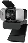 HP W500 Webcam, 1080P Full HD, Intelligent Noise Reduction, UVC Plug and Play, Camera Privacy Cover, Wide View Angle for Live Streaming/Conference/Online Learning/Podcast Camera for Laptop or Computer