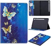 SATURCASE Beautiful Pattern PU Leather Flip Wallet Stand Card Slots Protective Case Cover for Samsung Galaxy Tab S6 10.5 SM-T860 T865 (BFP-11)