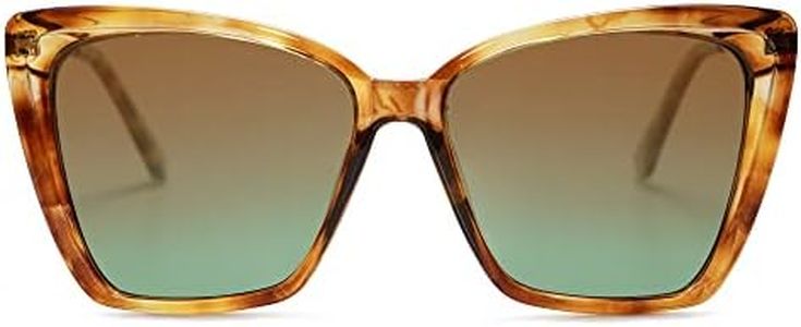 SOJOS Gafas de Sol de Las Señoras Cateye Retro,Vintage Moda Ojo de Gato Polarizado Gafas de Sol Cuadradas Tamaño UV Protección SJ2206