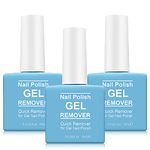 3 Pack Nail Polish Remover, Gel Remover for Nails - Removes Nail Polish in 5-6 Minutes, Quickly & Easily, No Need Tin Foil & Don't Hurt Nails