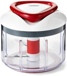 Zyliss Easy Pull Food Processor & Manual Food Chopper - Gifts for Cooks - Culinary Chef Gifts - Vegetable Slicer & Dicer - Hand-Operated Salad Veggie Chopper - Kitchen Essentials