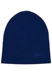 Superdry Men's Vintage Logo Classic Beanie Hat, Bright Blue Marl, One Size