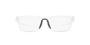 Oakley Men's Ox8032 Hex Jector Rectangular Prescription Eyewear Frames, Polished Clear/Demo Lens, 55 mm