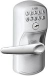 Schlage FE595 PLY 626 JAZ Plymouth Keypad Entry with Flex-Lock and Jazz Style Levers, Brushed Chrome