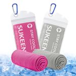 Sukeen Cooling Towel Gym Towel Men Women,2 Pack Towel Set(40"x 12"),Travel Towel Quick Dry Towel Camping Towel Sweat Towel Yoga Towel Sports Towel Ice Towel Small Towel Suitable for Outdoor Work