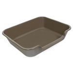 Blaucasa 1 Pack Extra Large Dog Litter Box Pan Tray (ABS Material), Low Entry Jumbo Senior Litter Boxes for Multiple Kitten Big Cats, Pet Safe Indoor Dog Potty (Chocolate, 24" L x 20" W)