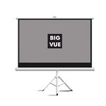 BIG VUE Matte Grey Fabric Tripod Projector Screen with Stand - Indoor and Outdoor Wrinkle Free Projection Screen for Home, School & Office Presentation (120 Inch, 4:3 Aspect Ratio)