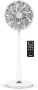 Duux Whisper 2 Standing Fan with Remote Control, 26 Cooling Speeds, Height Adjustable, Multi-direction Oscilation, Quiet Fan with Night Mode and Timer, White