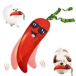 LeWiser Cat Toys Flopping Pepper with SilverVine and Catnip, Rechargeable, Moving Cat Kicker Toy, Floppy Wiggle Toys for Small Dogs, Interactive Motion Kitten Kitty Exercise Toys, Touch Activated