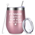 Best Friends Gifts for Women,Christmas Gifts for Women Her,12OZ Wine Tumbler Travel Mug with Straws Lids,Funny Christmas Friendship Gifts for Women Wife on Christmas Anniversary Birthday