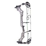 FQH 30-70lbs Adjustable Archery Compound Bow for Adults Beginners Target Archery Practice Outdoor Hunting Shooting Let-Off 80% Arrow Speed 320FPS (Grey-Green)