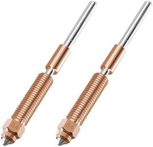 HIKUDIY 2PCS 0.4mm K2 Plus Nozzle, Unicorn Quick-Swap Nozzles with Titanium Alloy Heat Break, Copper Alloy and Hardened Steel for Creality K2 Plus/Hi Combo 3D Printers