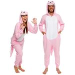 Silver Lilly Slim Fit Adult Onesie - Animal Halloween Costume - Plush Fruit One Piece Cosplay Suit for Women and Men