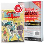 Silver age comic book - non-resealable comic bags - 2 mil (pack of 100) - Premium book sleeve for comic book storage and book cover protection