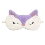 Eye Mask for Sleeping, Cute Fox Animal Soft Fluffy Plush Sleep Mask Novelty Funny Blindfold Breathable Eyeshade Cartoon Eye Cover for Kids Girls and Adult Night Nap Travel Meditation A7DWMRYZ