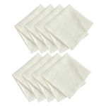 Elrene Home Fashions Elegant Woven Leaves Jacquard Damask Napkin Set of 8, 17" x 17", Ivory 8 Pieces