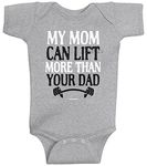 Threadrock Unisex Baby My Mom Can Lift More Than Your Dad Bodysuit 6M Sport Gray