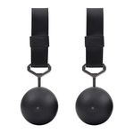 FITactic Rock Climbing Solid Training Cannonball Bomb Pull Up Power Ball Hold Grips for Straps for Finger, Forearm, Biceps, Back Muscles (Black, 3.5")
