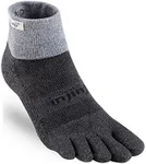 Injinji 2.0 Men's Trail Midweight Mini Crew Toesocks, Granite, Medium