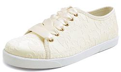 BREEZE NOUTHERLY Women's Fashion Lightweight Breathable Casual Party Sneakers Beige All Jacquard Size 6 UK