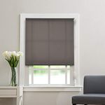 Deco Window Blackout Roller Blinds for Windows (62 Inches W X 84 Inches H, Silver Grey) Light Filtering Roll-Up Shades Sun UV Protection for Home & Office