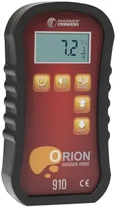 Orion® 910 Pinless Wood Moisture Meter Kit by Wagner Meters | Accurate, Non-Damaging, Deep Depth Lumber Moisture Measurement, On-site Calibration (Standard Calibrator)