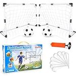 Dreamon Set of 2 Kids Football Goal Post Net with Ball Pump Indoor Outdoor Soccer Sport Games Children Training Practice Toy Set