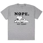 Peanuts Men's Snoopy Dog Dad Donut and Coffee Graphic T-Shirt, Heather Grey, Small