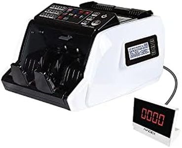 Nadex V5400 Mixed Denomination Money Counter and Counterfeit Detector- 4 Levels of Detection - UV/MG/MT/IR | 2CIS | 60 Currency, Serial No. Detection | Counts 1000 Bills/m