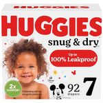 Huggies Snug & Dry Baby Diapers, Size 7, 92 Count, One Month Supply