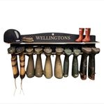 Welly Boot Rack | Boot Storage | Welly Organiser | Handmade Wooden Wellington Boot Rack by Chester & Cooke - Wall Mounted Shoe Rack/Shoe Storage - Choice of Size - Personalisation Available