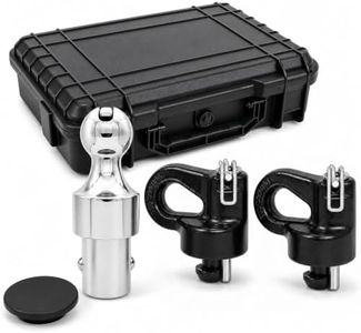60692 Puck System Gooseneck Hitch Ball Kit with Box, 2-5/16“ 30,000 Lbs GTW Ball for 2013-2024 Ford F250 F350 F450, 2016-2024 Chevrolet Silverado, GMC Sierra & Nissan Titan XD