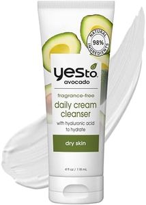 Yes To Avocado Fragrance Free Daily Cream Cleanser, Hydrating Face Wash That Removes Makeup & Impurities Leaving Skin Moisturized With Hyaluronic Acid & Glycerin, Natural Vegan & Cruelty Free, 4 Fl Oz