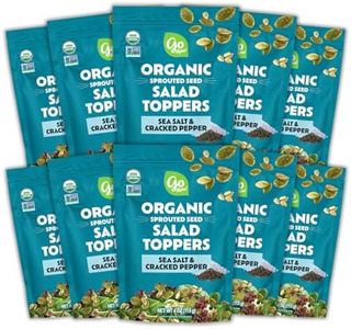 Go Raw Organic Sprouted Sea Salt & Cracked Pepper Salad Toppers, 4 oz, 10 Pack, Pumpkin & Sunflower Seeds, Keto, Kosher