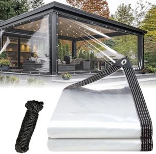 Clear Tarps Waterproof Heavy Duty Transparent PVC Cover 14Mil