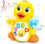 Baby Toys for 1 Year Old Boys Girls Gifts Kids Toys, Dancing Walking Yellow Duck Learning Educational Light Up Musical Montessori Sensory Toys for Toddlers Baby Tummy Time Toys 6-12 0-6 Months Infant