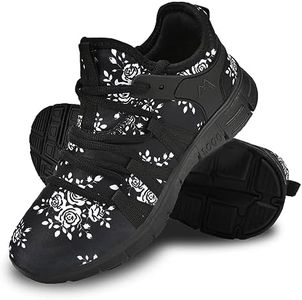 INZCOU Running Shoes Lightweight Tennis Shoes Non Slip Gym Workout Shoes Breathable Mesh Walking Sneakers 8.5women / 7.5men