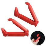 Seat Belt Clip, Seat Belt Adjuster, Universal Comfort Positioner Locking Clips, 2 PCS Car Seat Safety Belt Clip Fitted Slip-resistant Clip Strap Clamp for Adult and Kids to Relax Shoulder Neck (Red)