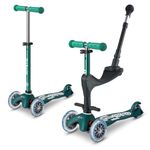 Micro Scooters | Mini 3in1 Deluxe Push Along Children's Trike | Toddler Scooter with Seat | 12mths-5yrs | Boys & Girls | Green