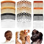 12Pcs Hair Combs Slides For Women，French Side Combs Hair Accessories For Women,.Hair Slides For Women With Fine Hair,Twist Decorative Hair Accessories for Girls Women Bridal Wedding