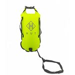 HUT Premium Swim Buoy Dry Bag 28L. Swimming Tow Float and Watertight Dry Bag for Open Water Swimmers, Triathletes and Snorklers. High Visibility Safety Swim Buoy – be seen be Safe (28L)