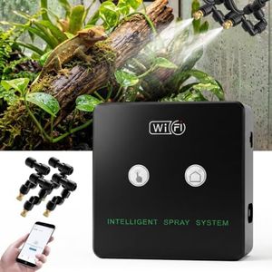 Smart Reptile Mister Automatic Mister System for Reptile Tank APP WiFi Remote Control Reptile Humidifier Fogger for Aquarium Terrariums with 360°Adjustable Misting Nozzles for Frog Lizard Amphibians