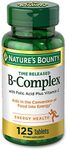 Nature's Bounty Vitamin B-Complex with Folic Acid and Vitamin C Supplement, Aids Metabolism and Antioxidant Support, 125 Tablets