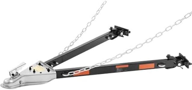 Universal Tow Bar 5500 lbs, Adjustable Bumper Mount Towing Bar, Heavy Duty Steel Weight Distribution Hitch Bar for Trail