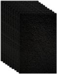 MEDUWEDU 9 Pcs Charcoal Filters Compatible with Cat Litter Box 4.5 x 6.5Inch, Replacement Activated Carbon Premium Odor Filters, Black