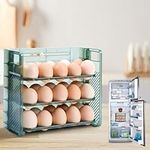 Egg Holder,Egg 30 Count Egg Container for Refrigerator,Large Capacity Egg Holder for Refrigerator,Camping Egg Holder (Folding)