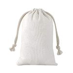 SumDirect 20Pcs Cotton Muslin Bags,White Large Lightweight Gift Bags Breathable Pouches with Drawstring Reusable Packing Storage Bags for Wedding, Party, Birthday (10x15cm)