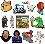 12 Funny Patches by The Carefree Bee - Meme Patches, Meme Funny Sew on Patches, Cute Patches Iron On for Teens, Kermit The Frog Patch, Doge Iron on Patch (Iron on Patches Set 7 Memes Patches)